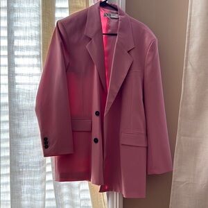 Zara Rose Pink Tailored Blazer